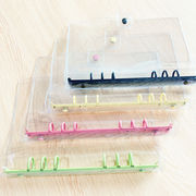 カラフルなクリップ   PVC透明パンフレットカバー   アルバム収納帳 手帳カバー A5