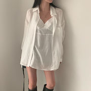 今季マストバイ  気質   おしゃれ   V ネック  キャミソール+シャツ   2 点セット