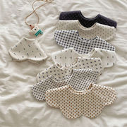 2026新作　ベビースタイ　花びら型　360度回転可　可愛い　花柄　よだれかけ　新生児　選べる8柄　柔らか