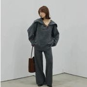 2026新作 韓国風 レディース服 デザイン性 ニット 2点セットアップ 2色