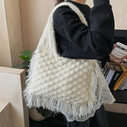 トートバッグ　ニットバッグ　秋冬　韓国ファッション　デザイン