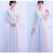 結婚式・司会者用ワンピース・花嫁ウェディングドレス・パーティードレス・披露宴/写真撮影  ロングドレス