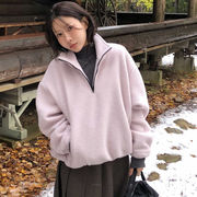 今季マストバイ  気質   おしゃれ   フリース   ポケット付き  ハーフジッパー   ジャケット