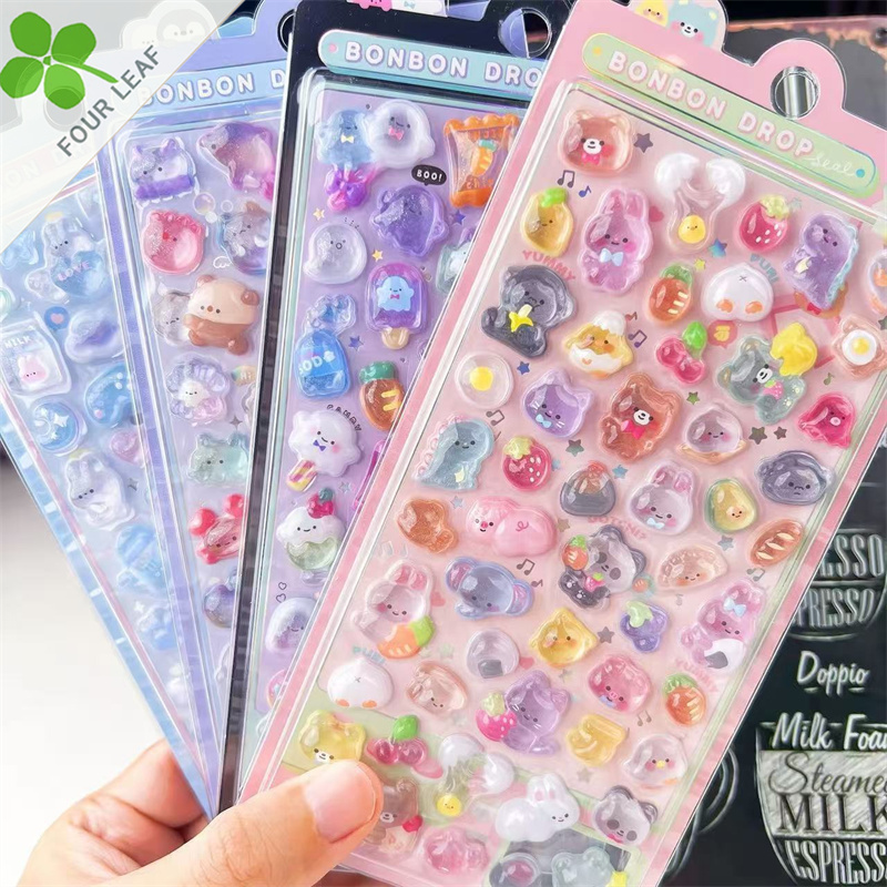 人気新品 3Dシール 手帳用・創意ステッカー DIY手作 立体キャラクターシール 粘着シール 贈り物