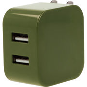 2ポート USBアダプター（3.4A） 0046-02 オリーブ