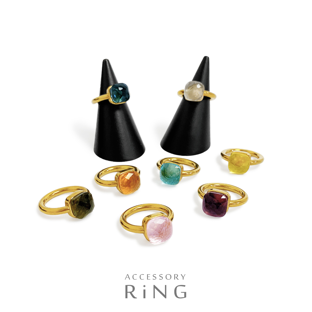 ▼MAGGIO▼【彩り鮮やかな輝き】ジュエルカラーストーンステンレスリング　指輪