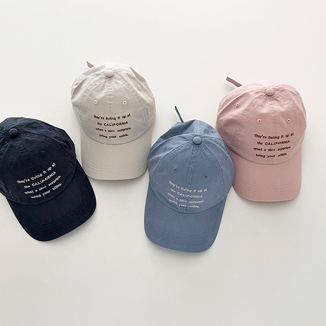 2026春※Bolemaer☆日よけ帽子 ベースボールキャップ 刺繍 ジュニア用 55-58cm