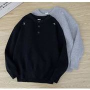 トップス メンズ ニット セーター   ファブリック クルーネック