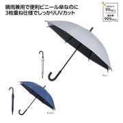 遮光ビニール晴雨兼用長傘　/ノベルティ/ギフト/暑さ対策/夏/冷却/便利/粗品