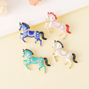 かわいい 馬のブローチ 馬のアクセサリー ウマ 馬の雑貨 馬関連 horse 用品 男女兼用コサージュ バッグ飾り