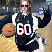 ロンT フットボールT ナンバリング オーバーサイズ アメカジ ペアルック スポーティー