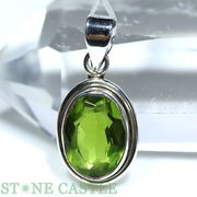 ☆一点物☆【ペンダントトップ】ペリドット (2A) (ブリリアントカット) No.45