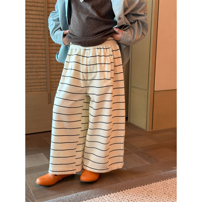 子供服　90~150cm　キッズパンツ　ボーダー柄　韓国キッズ服