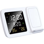 インネクスト ワイヤレス充電付きマルチクロック GM907WH