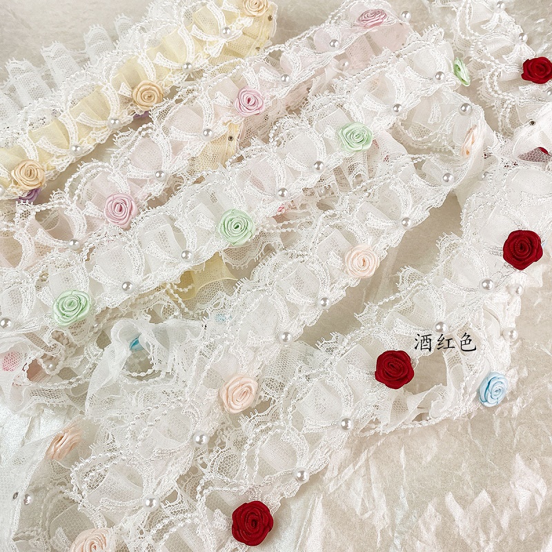 幅3.5cmレースリボン 手芸レース 裁縫 DIY ギフト包装 ハンドメイド資材 デコレーション用 ロリータ