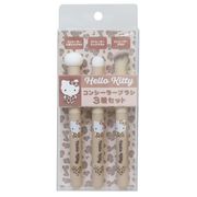 【コスメ雑貨】ハローキティ コンシーラーブラシ3種セット レオパード