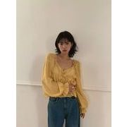 シャツ　レディース　デザイン　韓国ファッション　INS