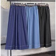 おしゃれなワイドレッグデニムパンツ V00135