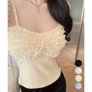 【日本倉庫即納】 マルチフリルキャミソール カップ付き夏服