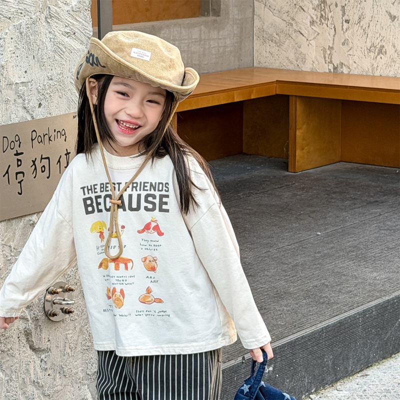 子供服　80~130cm　キッズTシャツ　春　韓国子供服