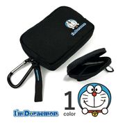 サンリオ×アイム ドラえもん カラビナ付き ナイロン ラウンド ファスナー 小銭入れ コインケース