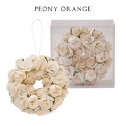 【香り付 Sola Flower】ソラフラワー エレガントリース ピオニーオレンジ