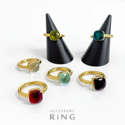 ▼MAGGIO▼【彩り鮮やかな輝き】ジュエルカラーストーンステンレスリング　指輪