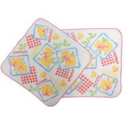 20cmパイル地プリントタオルハンカチ_【パンジー】日本製