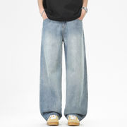 PC1385 2026年春夏新作 メンズ ボトムス ズボン ジーンズ デニム 薄手 ワイド ファッション レトロ 欧米風