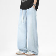 PC1394 2026年春夏新作 メンズ ボトムス ズボン ジーンズ デニム ゴム 薄手 涼感 レトロ 欧米風