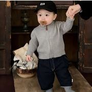 2026春秋子供服 可愛い ニットセーター&パンツ セットアップ 韓国風 ベビー服 キッズ服 [73~110cm]