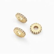 8*1.8mm スペーサーパーツ ロンデルパーツ ゴールドカラー