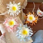 4色  プルメリア ヘアクリップ   花 ヘアピン フラワーズのヘアクリップ  沖縄 ハワイ ビーチ 髪飾り