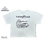 BRIXTON X GOODYEAR  Women's BURNOUT BOXY CREW TEE　22896