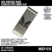 ステンレス　マネークリップ　ビンテージ　バイカー　レトロ雑貨　アメリカン雑貨