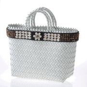 ★人気のパサールバッグ/シェル＆ビーズ デコレーション★　 めちゃ軽＆丈夫＆おしゃれ！！