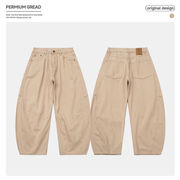 メンズ カーブシルエット ワイドパンツ 男女兼用 ストリート系 ボトムス 春秋 2026新作★
