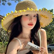 麦わら帽子　ストローハット　日焼け止め　春夏