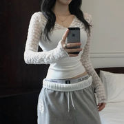 今季マストバイ  デザイン  おしゃれ  レトロ  V ネック 長袖  レース   トップス