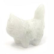 ≪特価品/国内在庫≫クォーツ水晶/猫ネコ/彫刻/約36x34x19mm