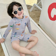 2026夏新作 連体服水着 韓国風 子供用水着 水泳服砂浜 海水着 温泉用 男の子 速乾 90~130CM