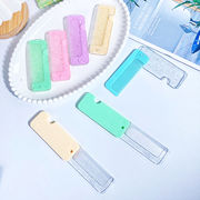 折りたたみ式 ミニブラシ / キッズから大人まで使えるヘアケアコーム / ポケットにも入る携帯用美発ブラシ