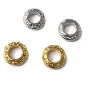 ステンレス製304 ロンデルビーズ 大穴メタルビーズ 約9×3mm 金属アレルギー対応 1個【31332】