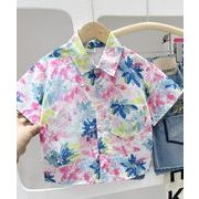 2026春夏新作 韓国風子供服 トップス 半袖 プリント シャツ ブラウス コート アウター 子ども服