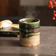 翠嶺の景 織部 寿司湯呑 300cc[美濃焼]