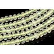 リビア砂漠の宝石 リビアングラス 2.5x3.5mm ボタンカット １連（約38cm） _R6128