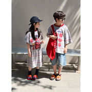 2026 キッズセットアップ 男女兼用 夏 半袖