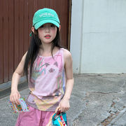 2026夏新作 夏服 韓国風子供服 キッズ服 ベビー服 女の子 トップス ベスト 100~140CM