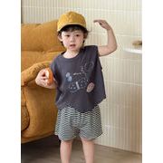 2026夏新作 韓国風子供服 キッズ服 ベビー服 男の子 タンクトップ&ショートパンツ 分けて販売 73~110CM