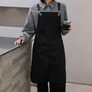 見なきゃ損する 前開きデザインエプロン 男女兼用 カフェ・飲食店向け無地 3色展開